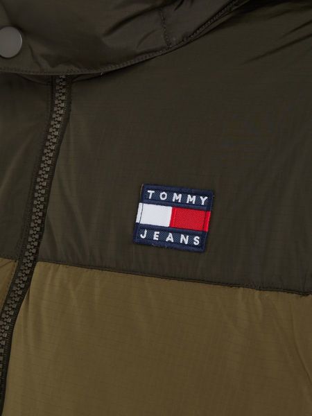 Tommy Jeans Alaska Puffer Jacket with Color Block Design - green (MR1) - L