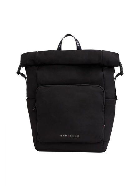 Tommy Hilfiger Logo Roll-Top Backpack - black (BDS)