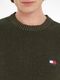 Tommy Jeans Rippstrick-Pullover mit Badge - grün (MR1)