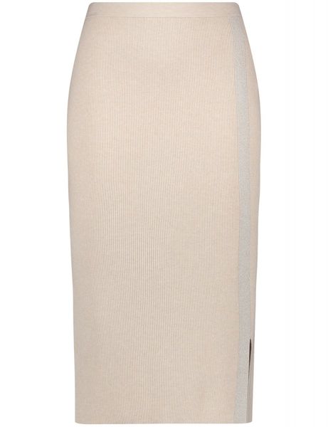 Gerry Weber Collection Skirt with a ribbed pattern - beige (905440)