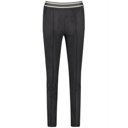 Gerry Weber Edition Slip-on trousers in a velor look - black (11000)