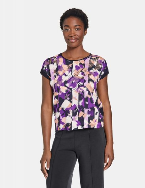 Gerry Weber Edition Patterned blouse shirt  - pink/black/purple (03018)
