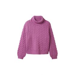 Tom Tailor Knit roll-neck pullover - pink (34106)