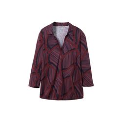 Tom Tailor Chemise à motifs à manches 3/4 - noir/rouge/brun (32363)