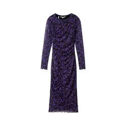 Tom Tailor Denim Midi dress with ruffles - black/purple (32417)