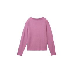 Tom Tailor Pull tricoté avec structure - rose (33963)