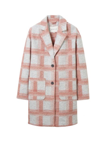 Tom Tailor Check coat - pink (33772)