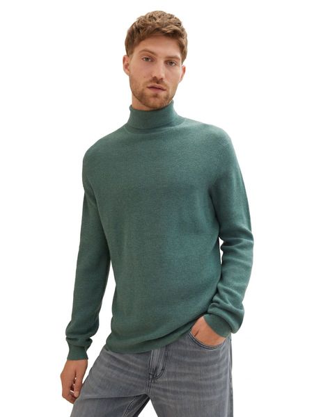 Tom Tailor Basic turtleneck sweater - green (32619)