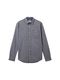 Tom Tailor Fitted structured shirt - gray/blue (32294)