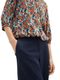 Tom Tailor Printed v-neck blouse - orange/blue (32370)