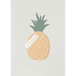 Räder Glückwunschkarte - Ananas - orange/grau (0)