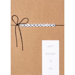Räder Letter bead card - brown (0)