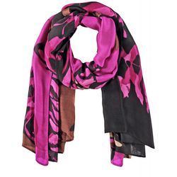 Samoon Lightweight scarf with print - pink (03392)