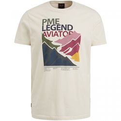 PME Legend T-shirt with front print - beige (Beige)