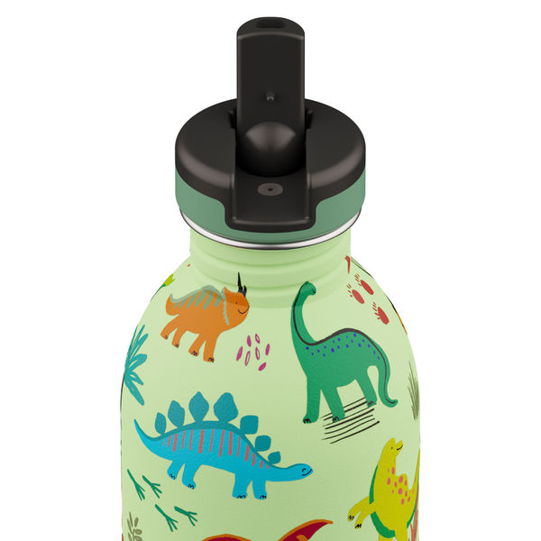 24Bottles Drinking bottle 250ml - green (Jurassic Friends)
