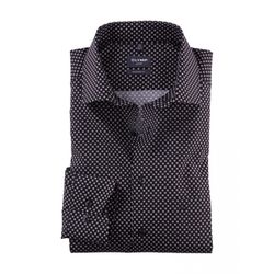 Olymp Modern Fit : business shirt - gray/brown (23)