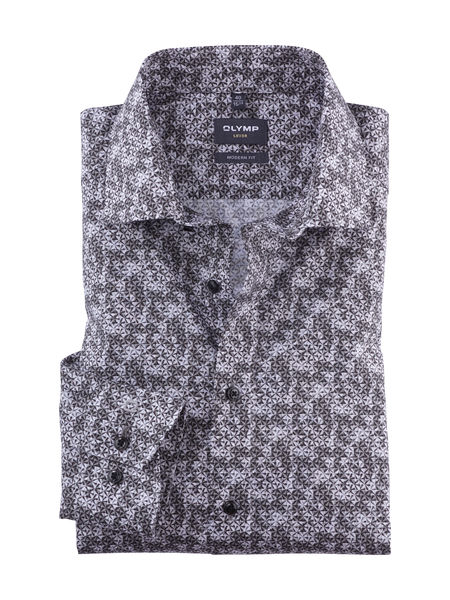 Olymp Modern Fit : Chemise Business - gris (23)