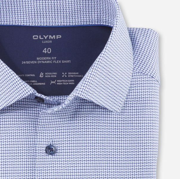 Olymp Modern Fit : chemise business - bleu (11)