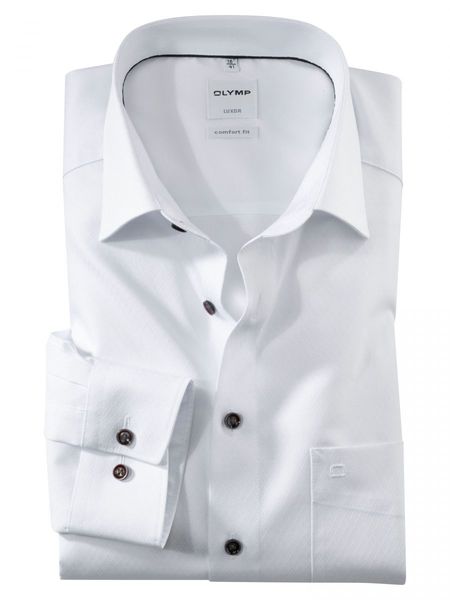 Olymp Comfort fit : chemise d'affaires - blanc (00)