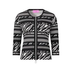 So Cosy Shirt jacket with ribbed structure - white/black (9812)