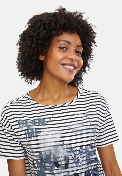 So Cosy Striped shirt with drawstring - white/black (1891)