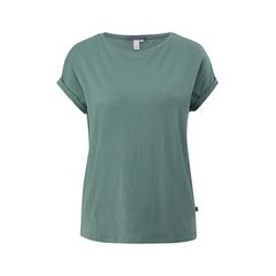 Q/S designed by T-shirt in stretch quality - green/blue (6575)