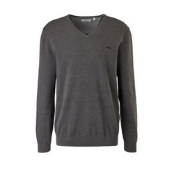 s.Oliver Red Label Regular fit: fine knit sweater - gray (98W2)