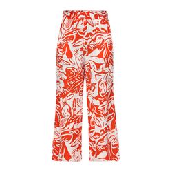 s.Oliver Red Label Relaxed : pantalon en viscose  - blanc/orange (25A0)