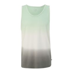 Q/S designed by Sleeveless cotton T-shirt   - white/gray/green (73V0)