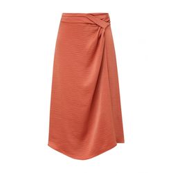 comma Piqué skirt with crinkle look  - orange (2701)