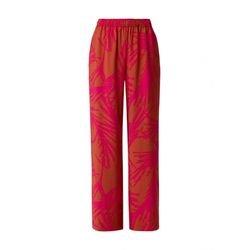 comma Relaxed : pantalon à l'imprimé all-over  - orange/rose (27A5)