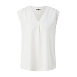 comma Shirt mit Schulter-Raffung  - weiß (0120)