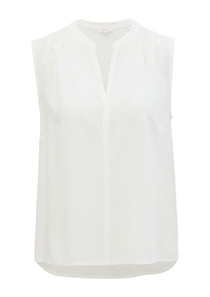 s.Oliver Red Label Viscose blouse with gathering  - white (0210)