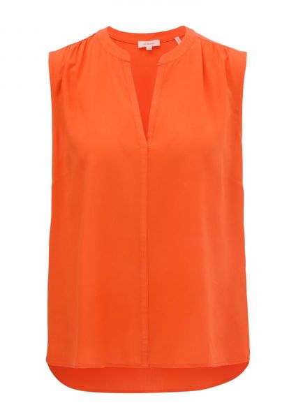 s.Oliver Red Label Viscose blouse with gathering  - orange (2550)