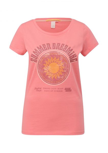 Q/S designed by T-Shirt aus reiner Baumwolle - pink (42D0)