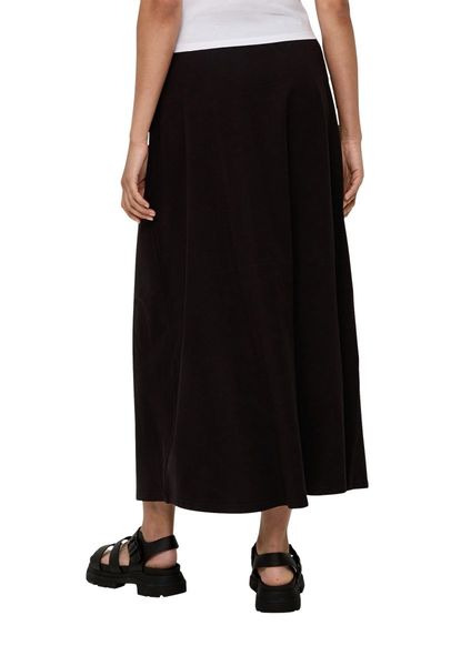 Q/S designed by Cotton stretch long skirt  - black (9999)