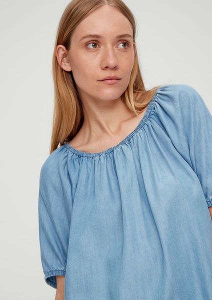 s.Oliver Red Label Light denim blouse in lyocell  - blue (52Y6)