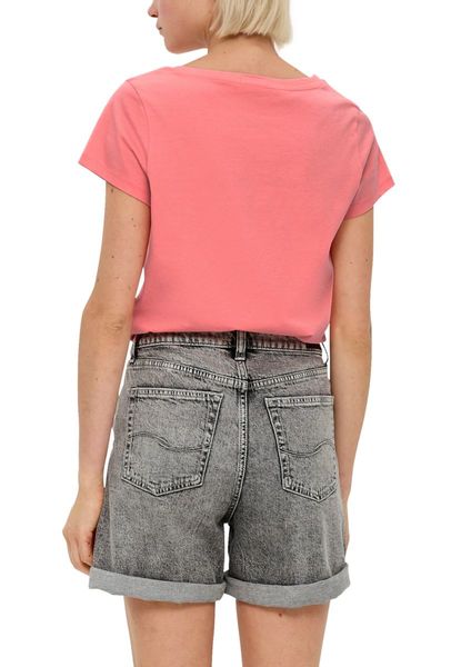 Q/S designed by T-Shirt aus reiner Baumwolle - pink (42D0)