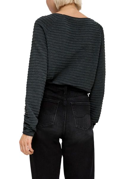Q/S designed by Sweater with structure pattern  - black (99W0)
