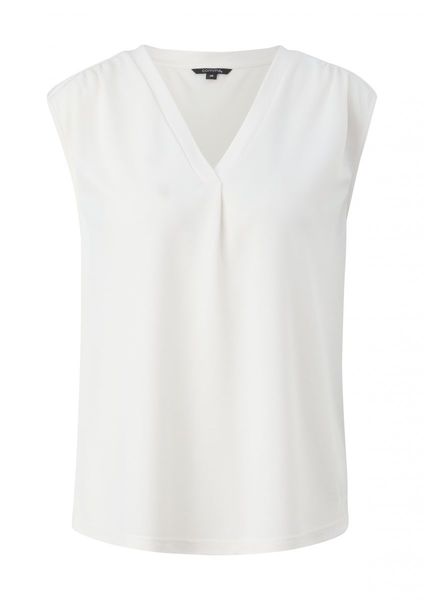 comma Shirt with shoulder gathers  - white (0120)