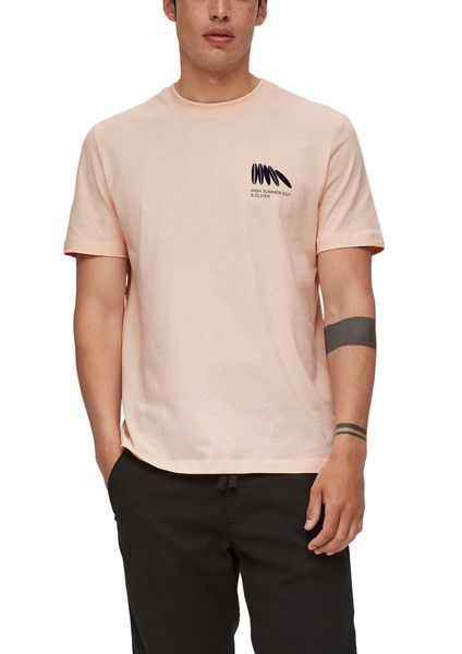s.Oliver Red Label T-Shirt mit Frontprint - beige (09D2)