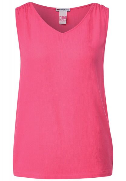 Street One Top with gathering detail - pink (14647)