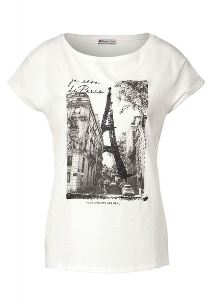 Street One T-shirt imprimé photo - blanc (20108)
