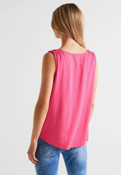 Street One Top with gathering detail - pink (14647)