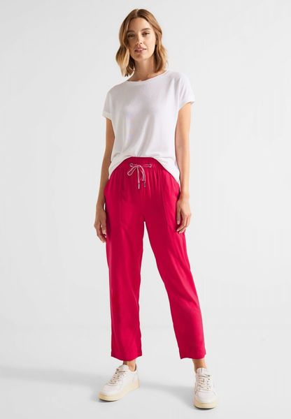 Street One Viscose Loose Fit Pants - red (14956)