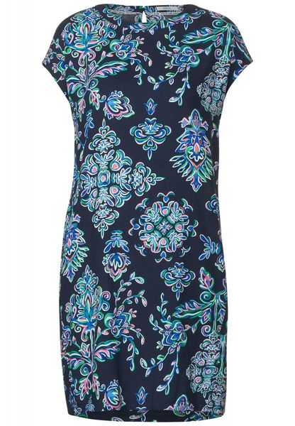 Cecil Ornament Print Dress - blue (30128)