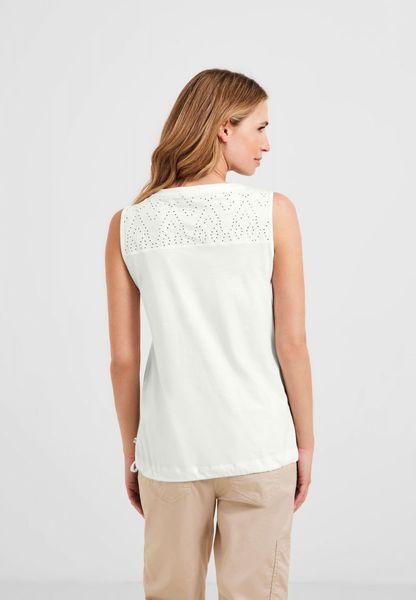 Cecil Jersey Lace Top - white (13474)