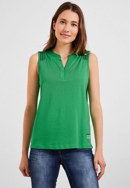 Cecil Top with smock details - green (14794)