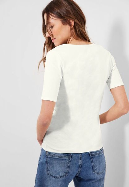 Cecil Plain color t-shirt - white (13474)