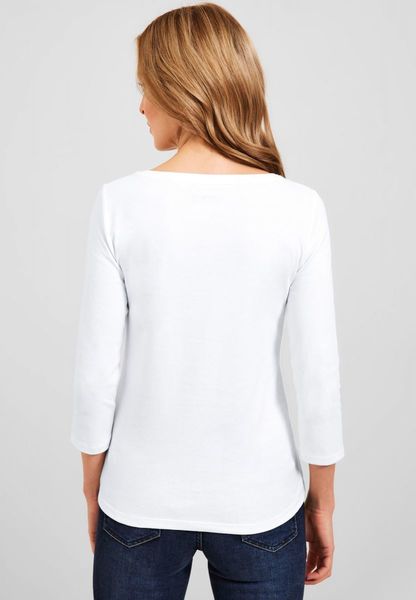 Cecil Basic Shirt in Unifarbe - weiß (10000)